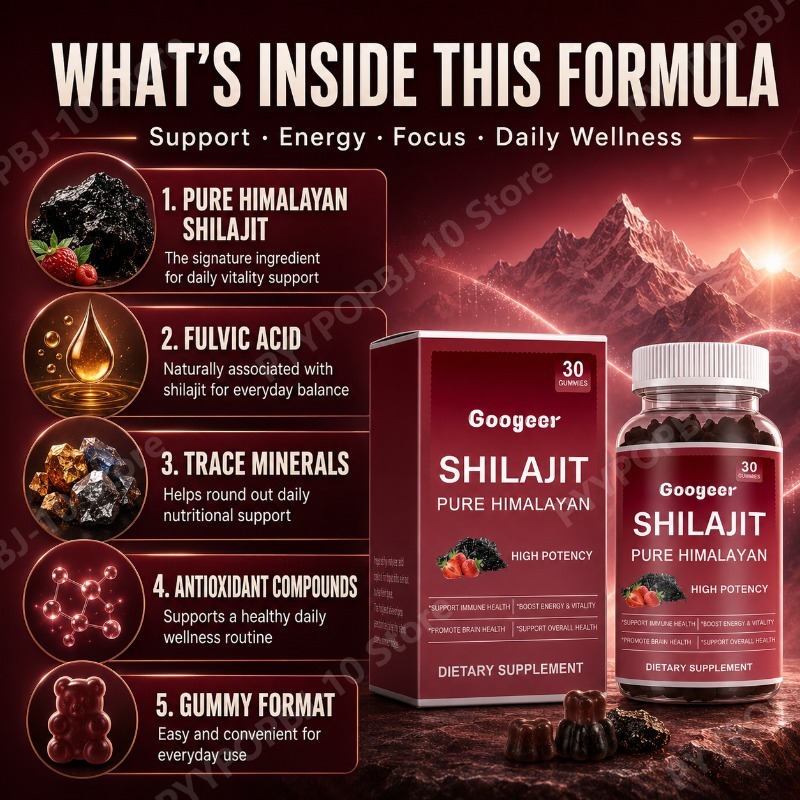 Health Wellness Gummies - Googeer Shilajit Gummies Pure Himalayan High
