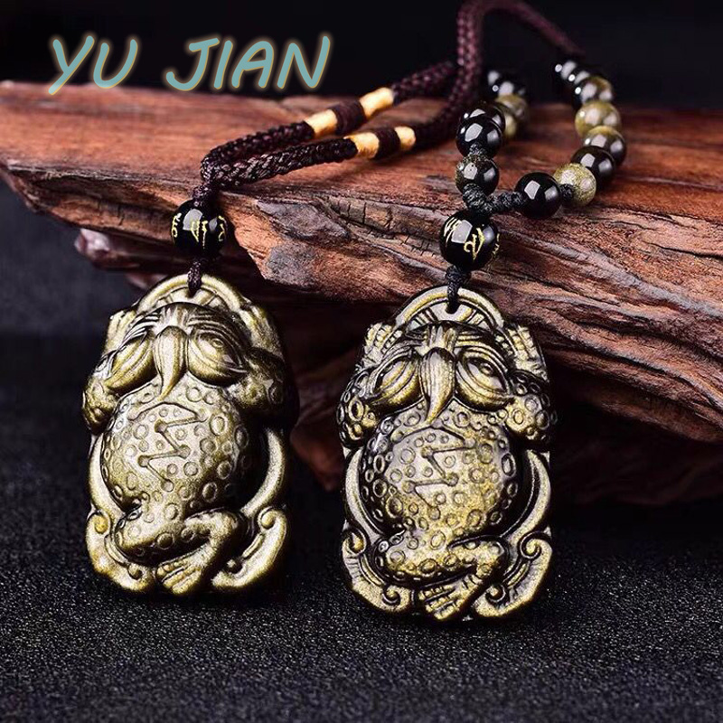 Natural Gold-Obsidian Pendant  - Longevity Health & Wellness Hotel 评论和价格