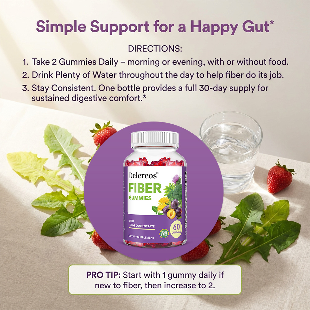 Sugar-Free Prebiotic Fiber Gum - Health Wellness Gummies 评论和价格