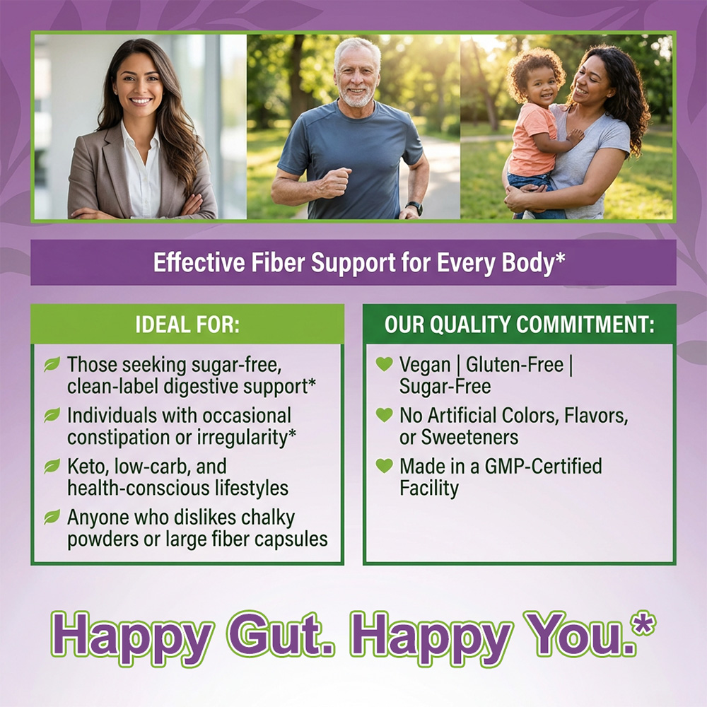 Sugar-Free Prebiotic Fiber Gum - Health Wellness Gummies 评论和价格