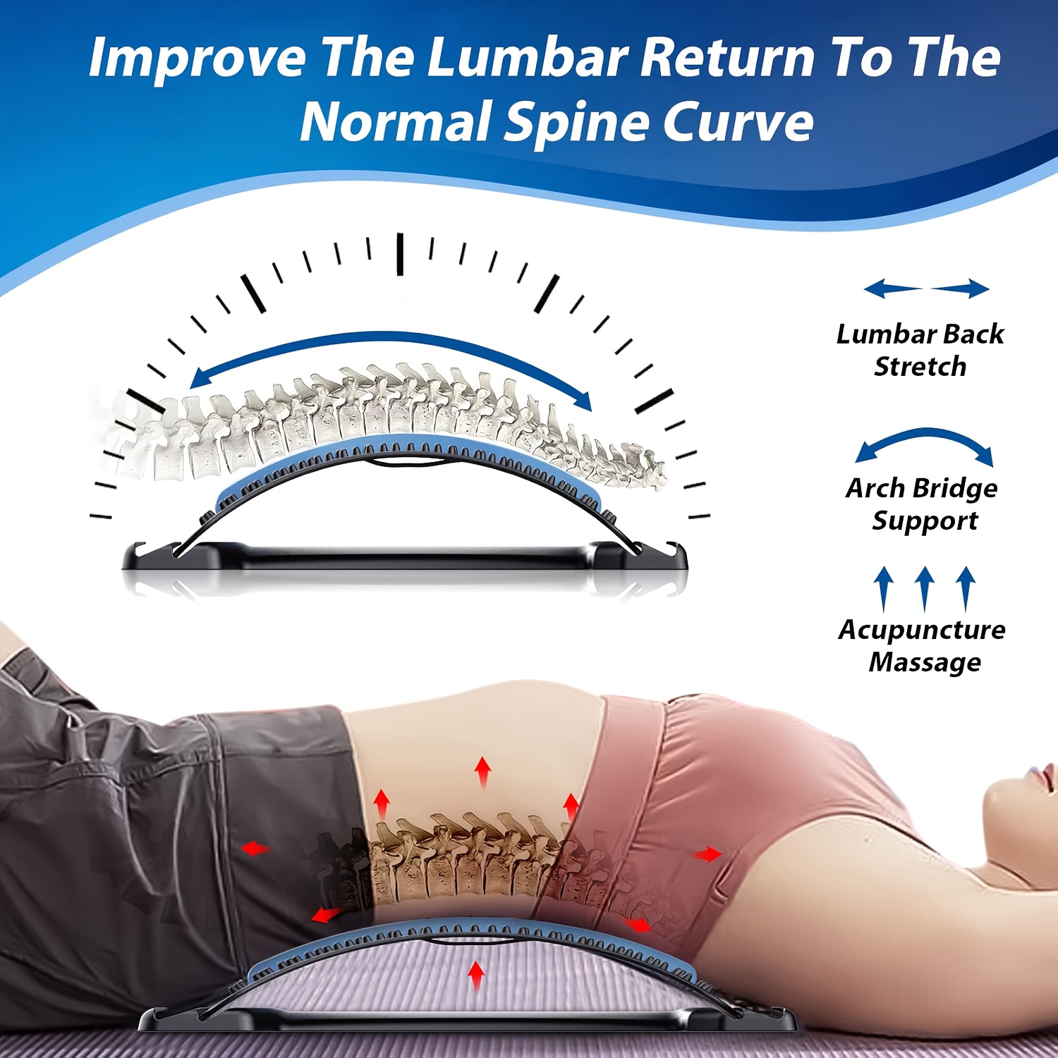 4-Level Adjustable Back Stretc - Posture Corrector Back Brace 评论和价格