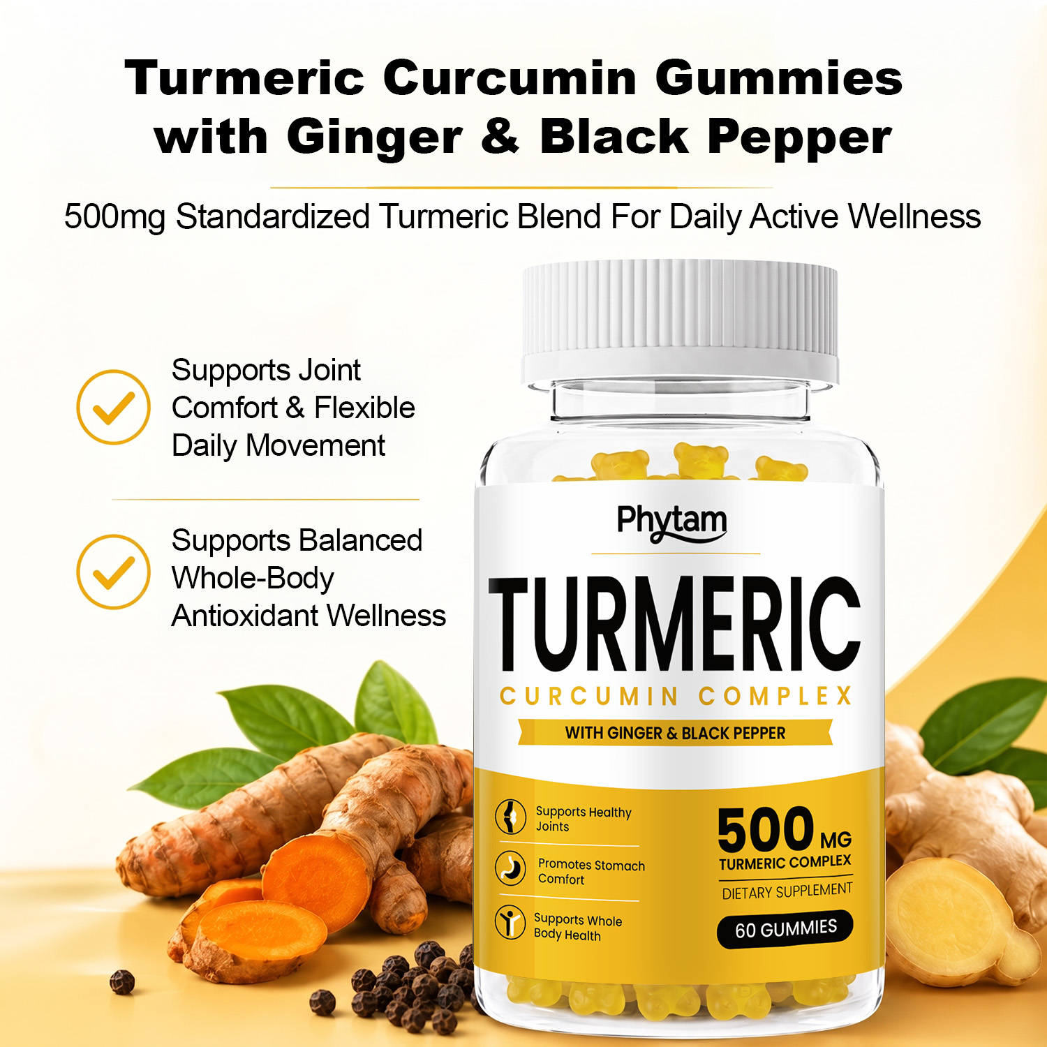 Turmeric Curcumin Gummies With - Health Wellness Gummies 评论和价格