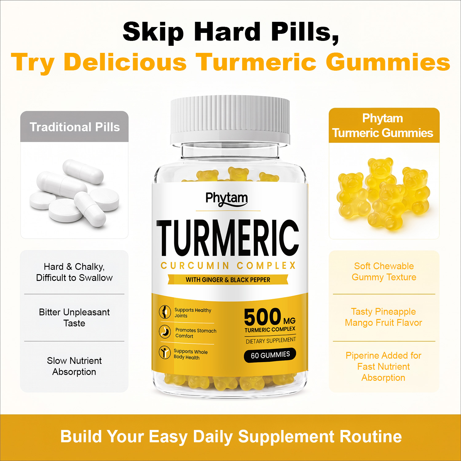 Turmeric Curcumin Gummies With - Health Wellness Gummies 评论和价格
